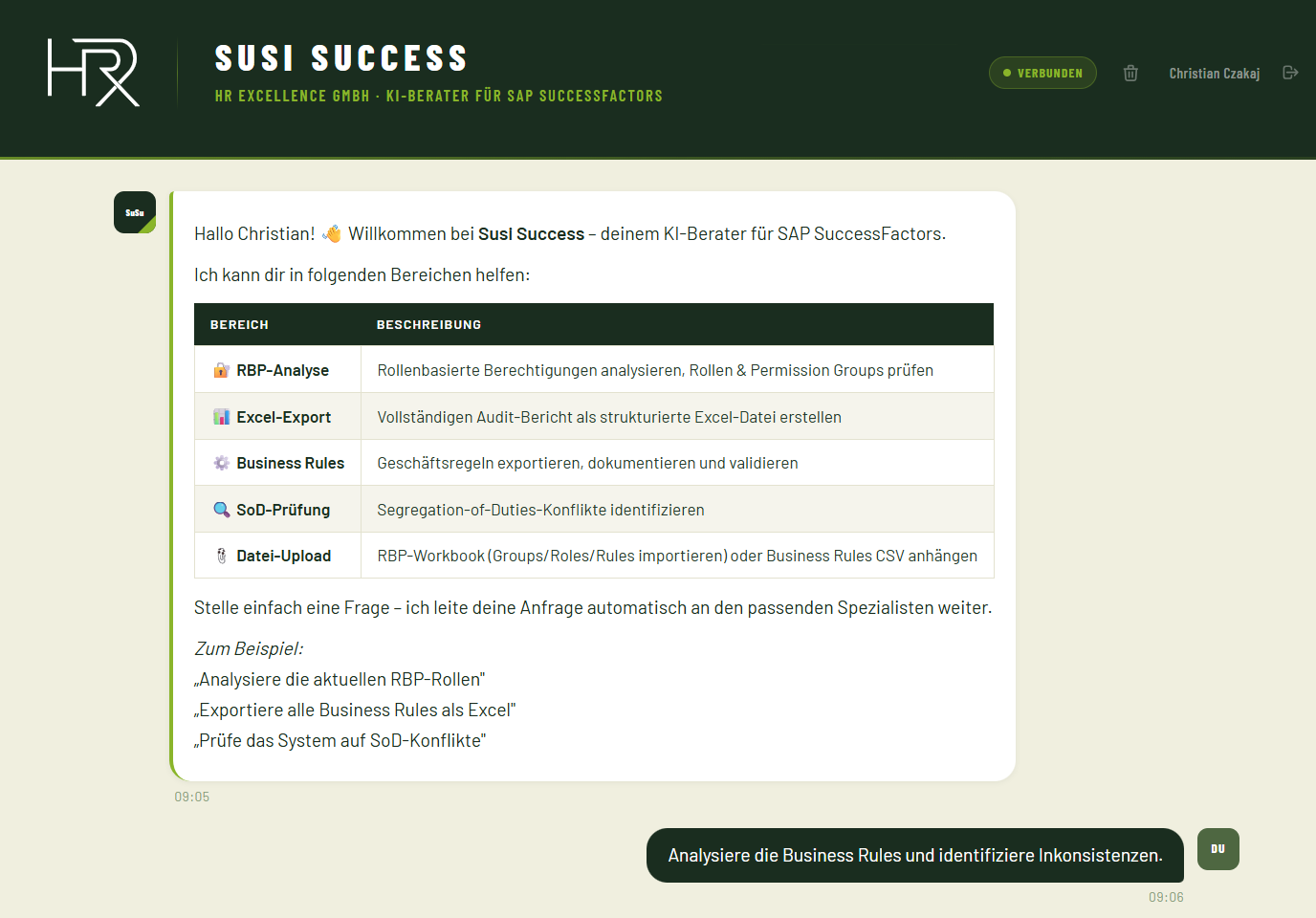 Susi Success – KI-Chat für SAP SuccessFactors