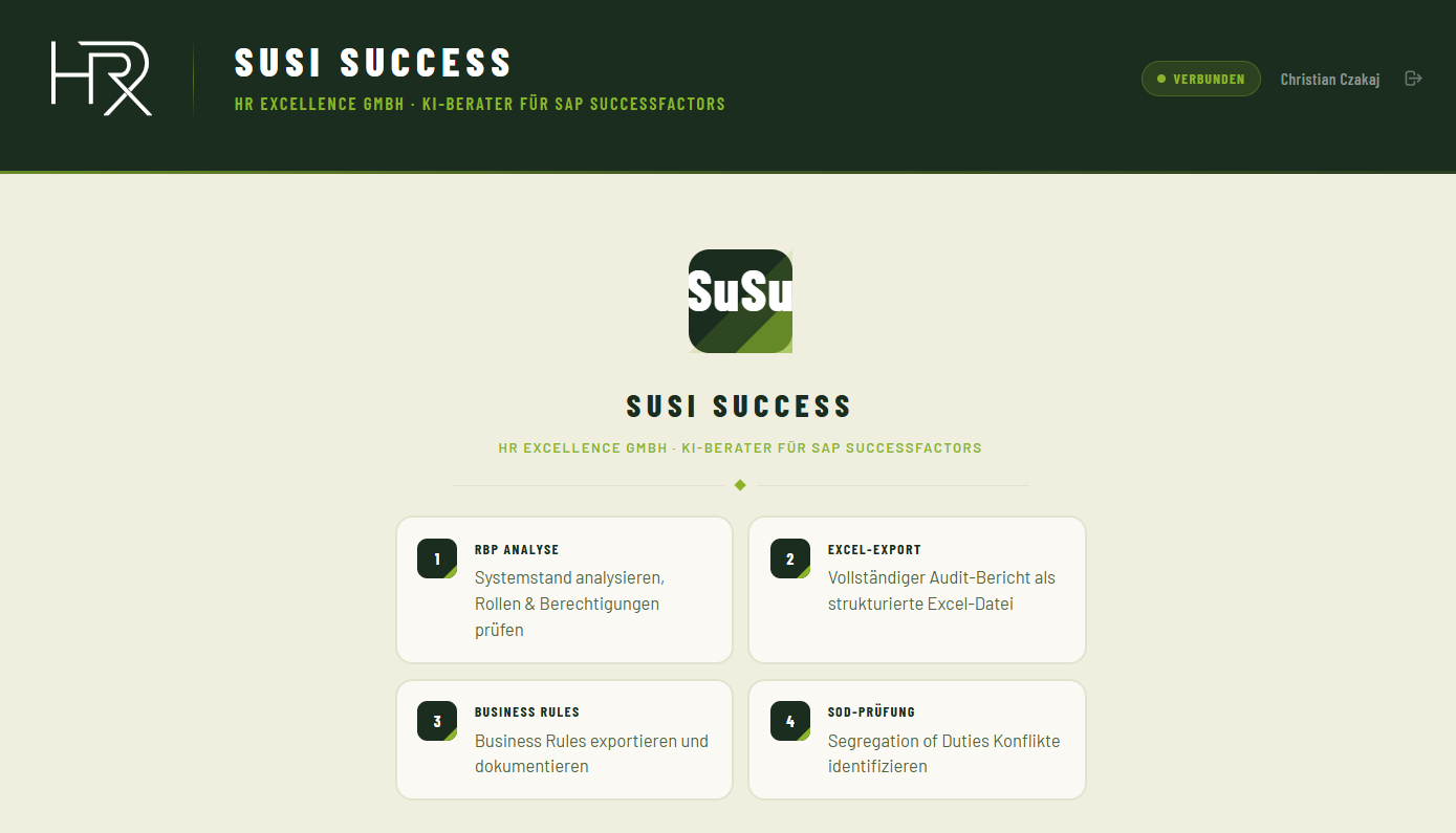 Susi Success – Funktionsübersicht